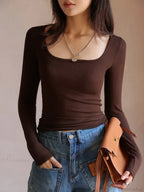 Low Neck Undercoat Slim Fit Sweater image 1