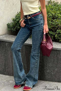 Low Rise Slim Stretchy Flared Elegant Jeans image 1