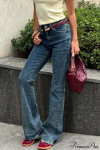 Low Rise Slim Stretchy Flared Elegant Jeans image 1