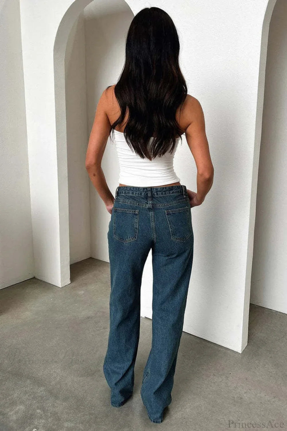 Low Rise Vintage Straight Jeans image 9