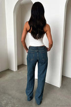 Low Rise Vintage Straight Jeans image 9