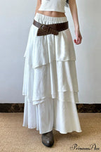 Low Waist Asymmetrical Maxi Skirt image 2
