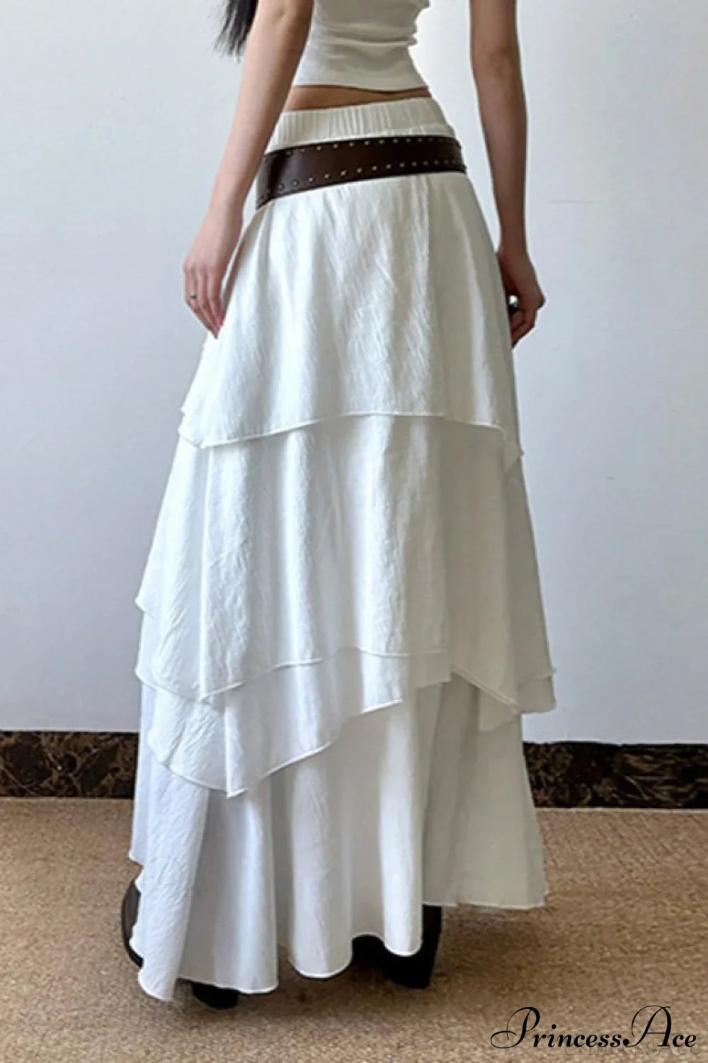 Low Waist Asymmetrical Maxi Skirt image 4