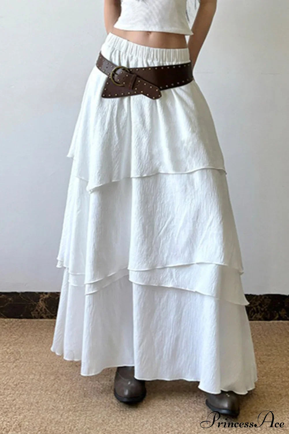 Low Waist Asymmetrical Maxi Skirt image 3