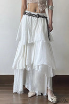 Low Waist Asymmetrical Maxi Skirt image 1