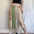 Low Waist Boho Skirts Irregular Length Floral Chiffon Vacation image 1