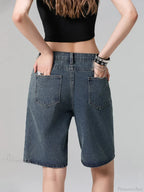 Low Waist Straight Leg Denim Short image 4