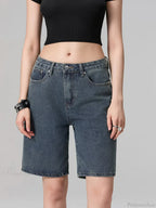 Low Waist Straight Leg Denim Short image 1