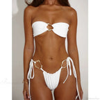 Low Waist Thong Bandeau Bikini Set image 1