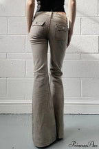 Low Waisted Slim Cargo Flared Leg Jeans image 3
