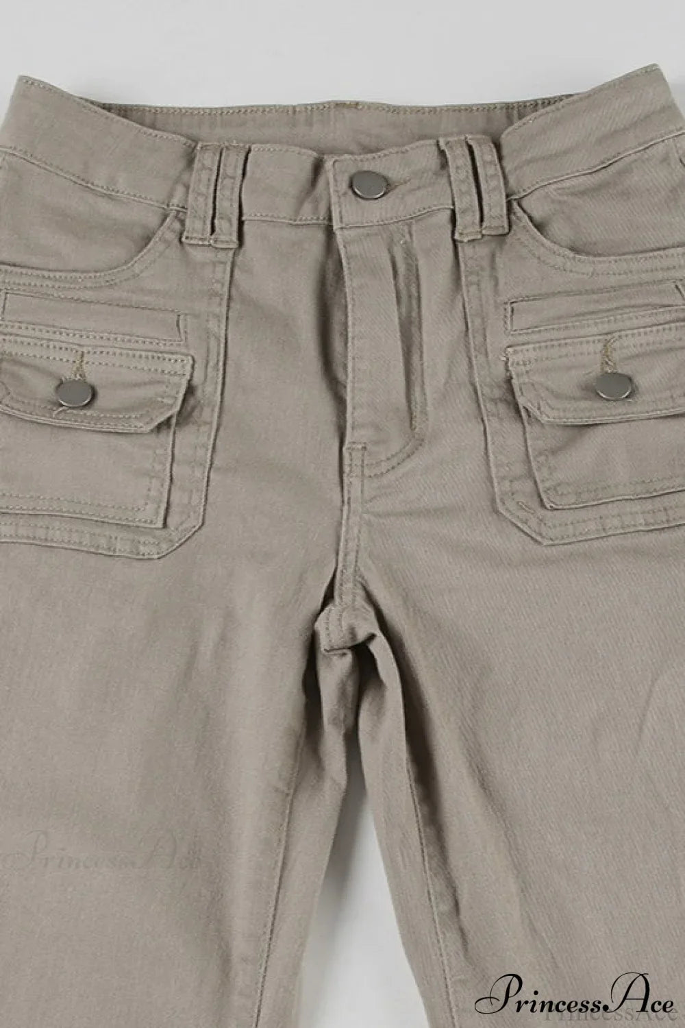 Low Waisted Slim Cargo Flared Leg Jeans image 5