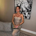 Luxury Crystal Bandage Party Prom Dress image 2