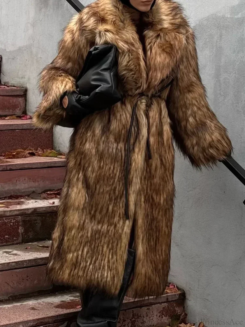 Luxury Fox Coat Long Overcoat image 2