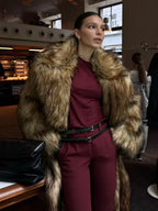 Luxury Fox Coat Long Overcoat image 5