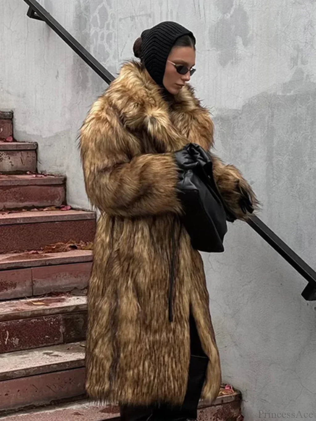 Luxury Fox Coat Long Overcoat image 1