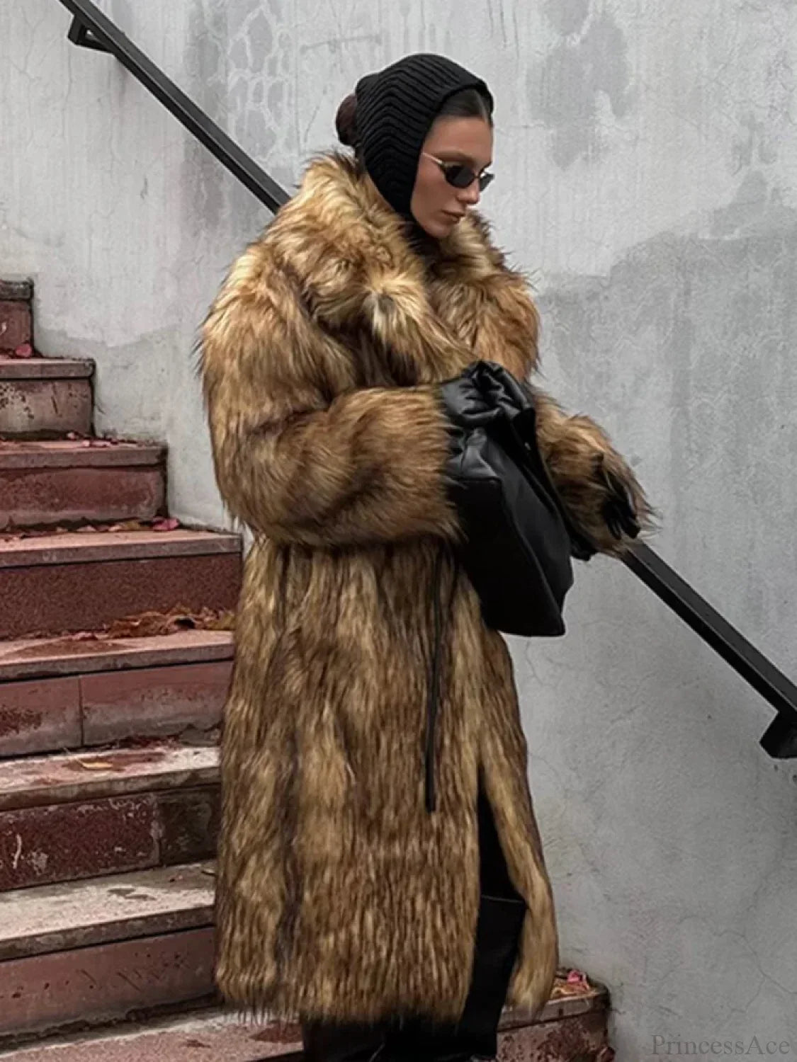 Luxury Fox Coat Long Overcoat image 1
