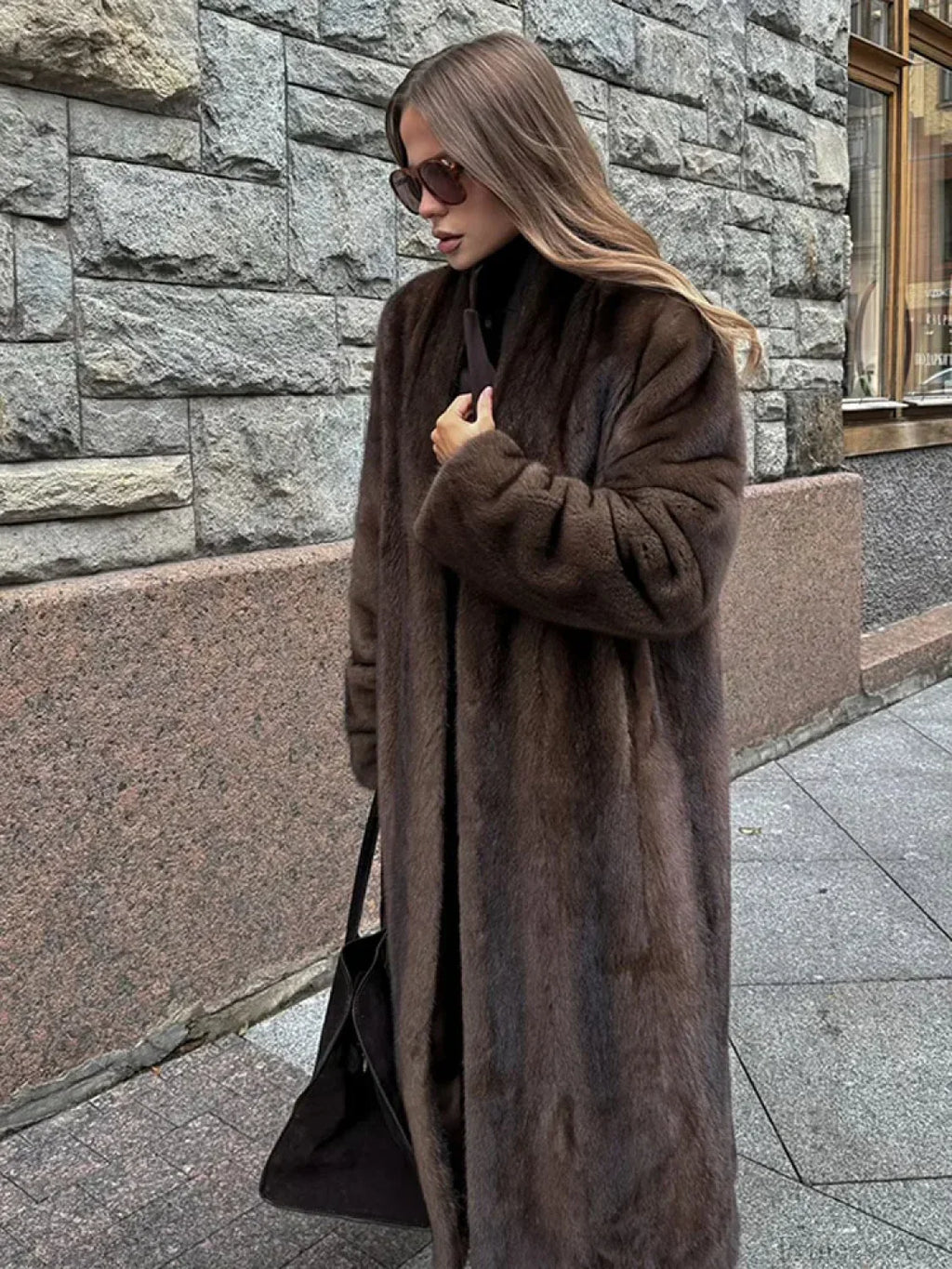 Luxury Fox Coat Long Overcoat image 8