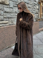 Luxury Fox Coat Long Overcoat image 8