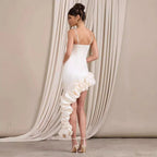 Luxury Pearl Strapless Bandage Prom Dress image 4