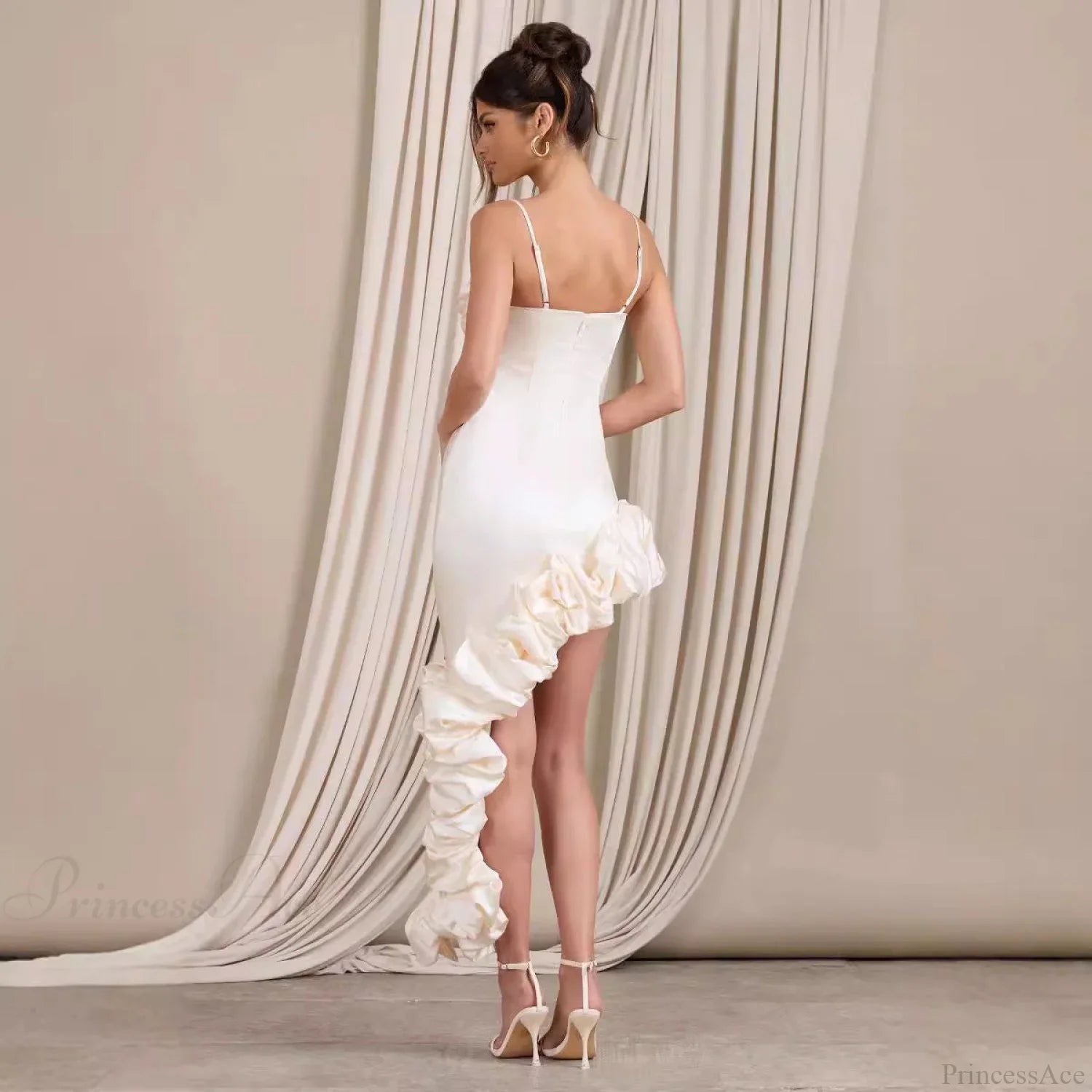 Luxury Pearl Strapless Bandage Prom Dress image 4