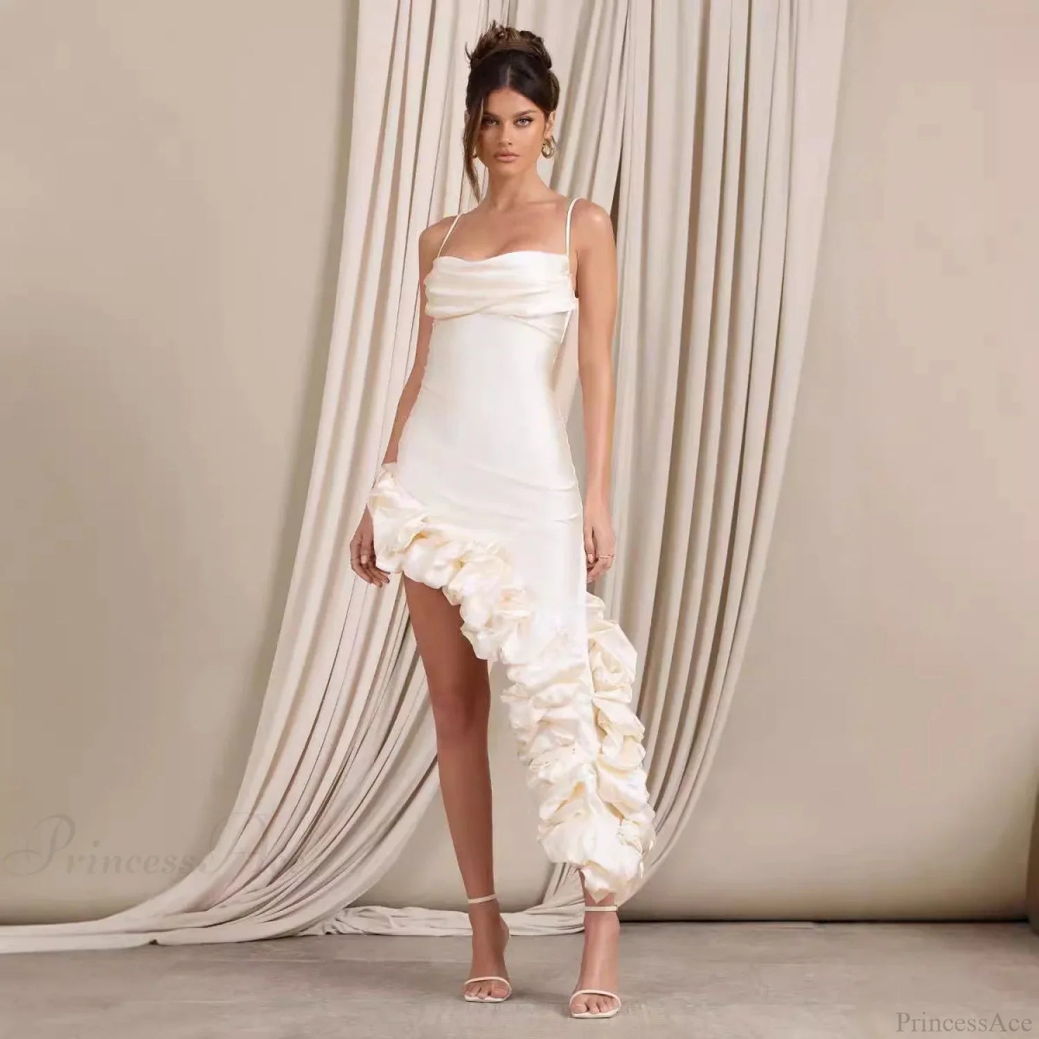 Luxury Pearl Strapless Bandage Prom Dress image 1