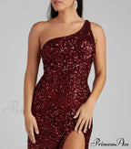 Lyla Formal One Charming Shoulder Sequin Dress image 1