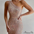 Lyla Formal One Charming Shoulder Sequin Dress image 7