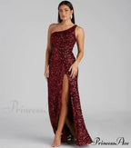 Lyla Formal One Charming Shoulder Sequin Dress image 3