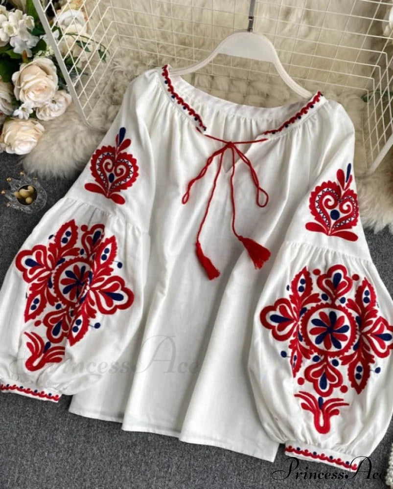 MARIA EMBROIDERED TOP image 1