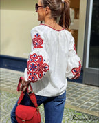 MARIA EMBROIDERED TOP image 2