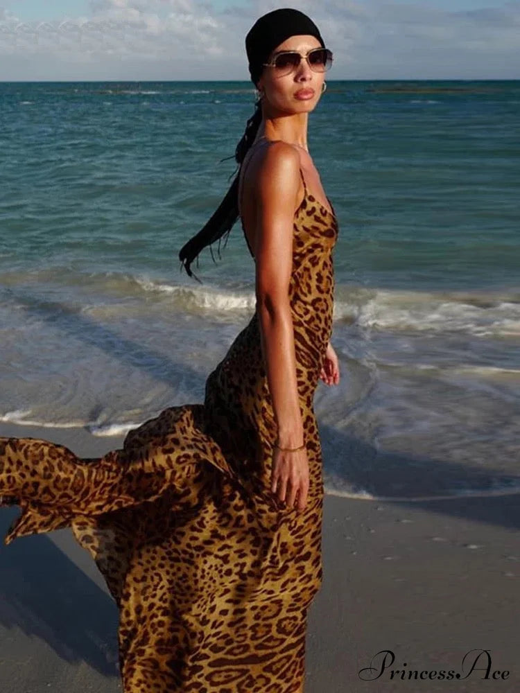 MARIA LEOPARD Stylish MAXI DRESS image 12