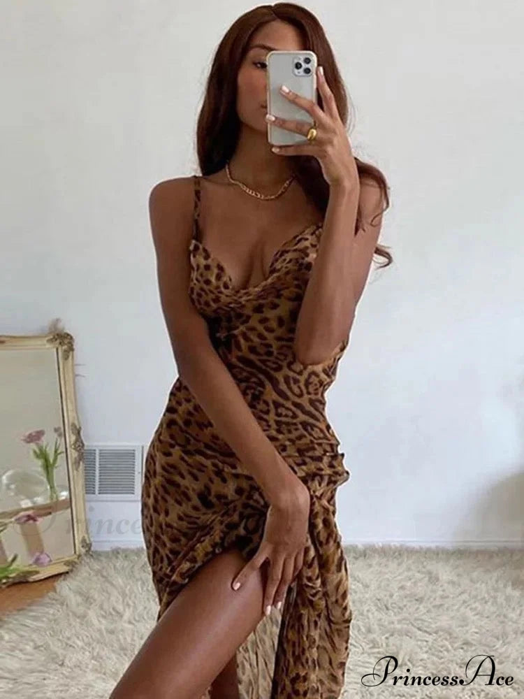 MARIA LEOPARD Stylish MAXI DRESS image 6