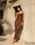 MARIA LEOPARD Stylish MAXI DRESS image 5