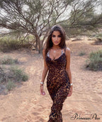 MARIA LEOPARD Stylish MAXI DRESS image 2