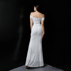 Marzia Formal Stylish Sequined Slit Dress image 2