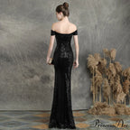Marzia Formal Stylish Sequined Slit Dress image 6