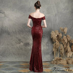 Marzia Formal Stylish Sequined Slit Dress image 14