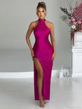 Maxi Long Vacation Dress Women Halter image 3
