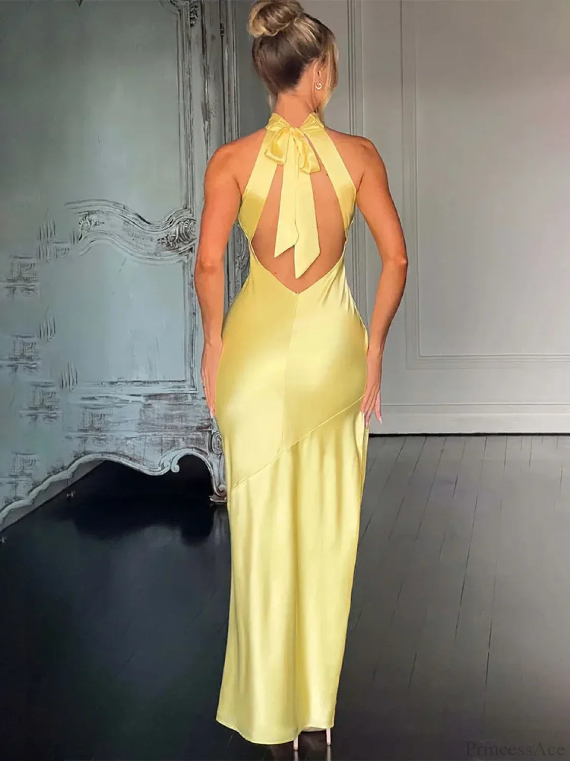 Maxi Long Vacation Dress Women Halter image 2