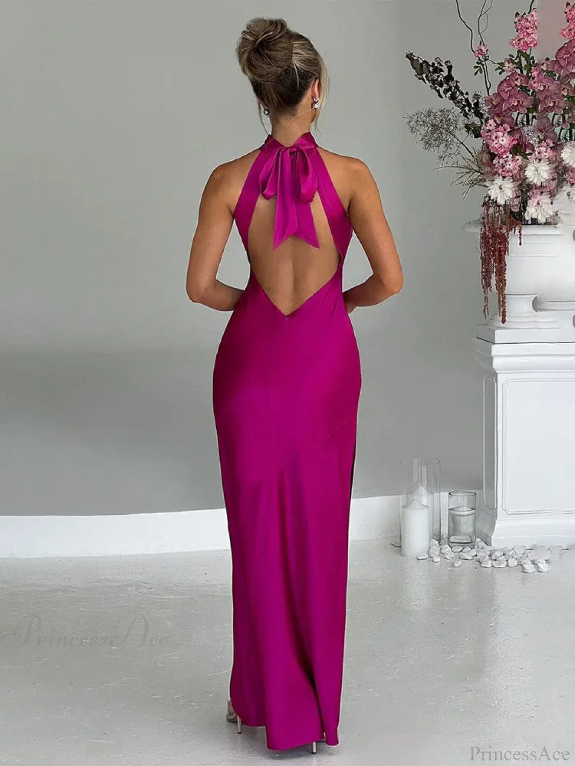 Maxi Long Vacation Dress Women Halter image 4