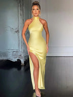 Maxi Long Vacation Dress Women Halter image 1