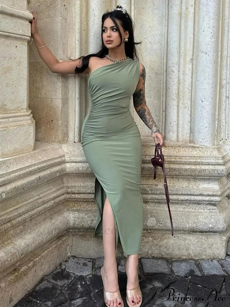 Maxi Split Fashion Sleeveless Backless Slim Casual Elegant Bodycon Dress image 4