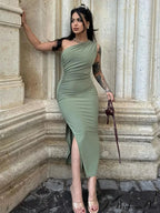 Maxi Split Fashion Sleeveless Backless Slim Casual Elegant Bodycon Dress image 4