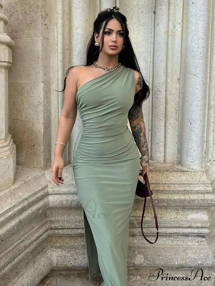 Maxi Split Fashion Sleeveless Backless Slim Casual Elegant Bodycon Dress image 1