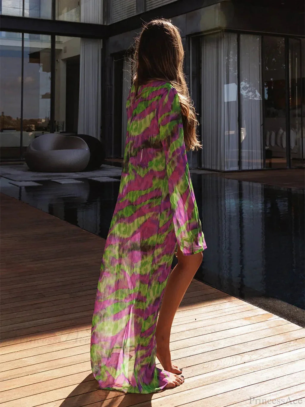 Mesh Cover Up Bikini Set Three Piece Swimsuit image 3