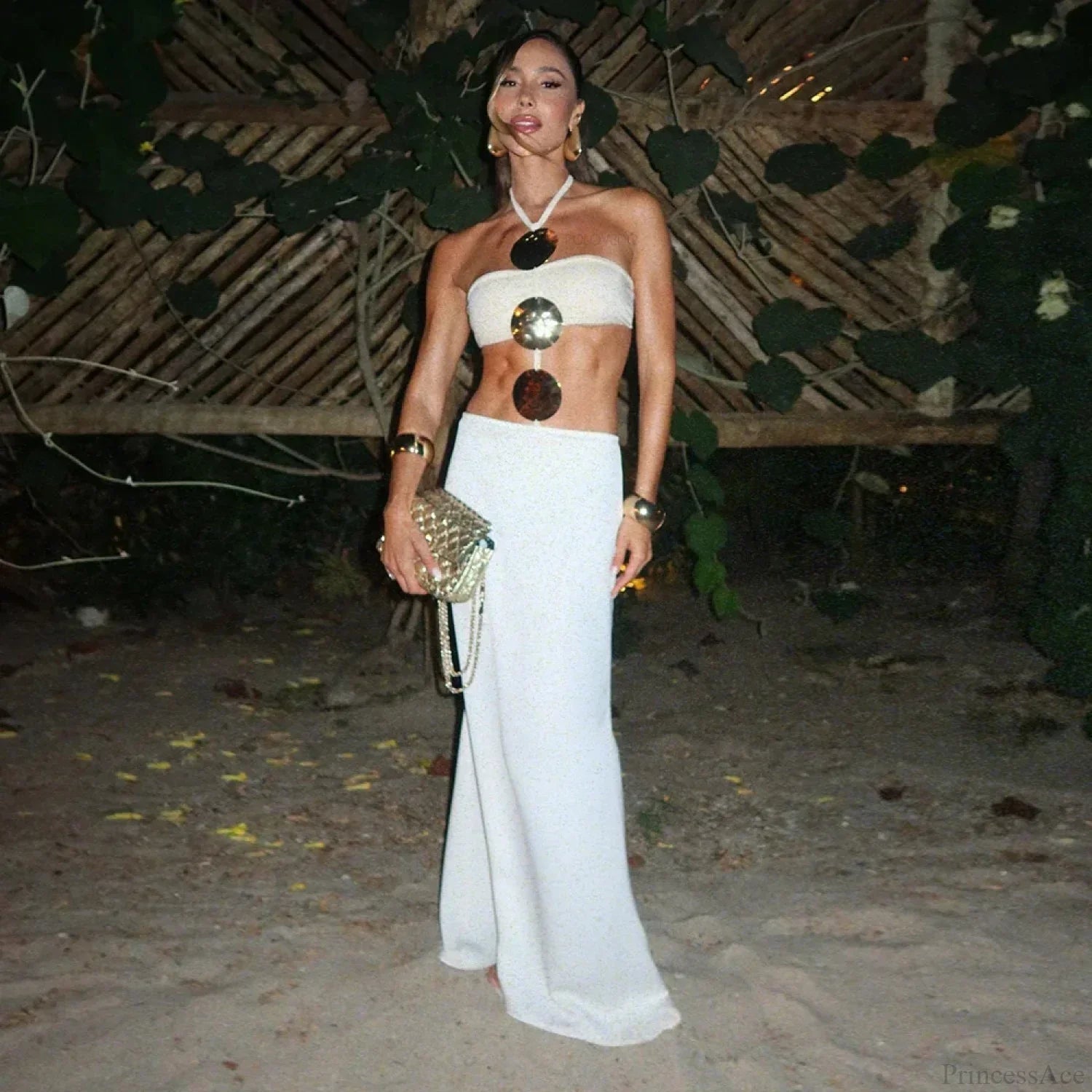 Mesh Dress White Two Piece Bikini Set image 2