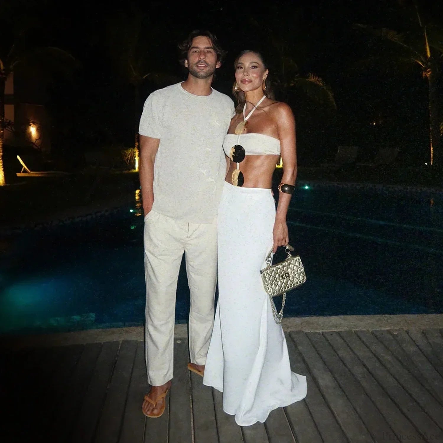 Mesh Dress White Two Piece Bikini Set image 3