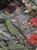 Mesh Floral Embroidery A Line Party Dress for Summer image 9