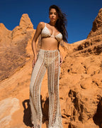 Mesh Hollow Beachwear Three Piece Swimsuit image 5