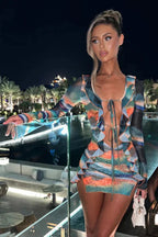 Mesh Hollow Out Transparent Vacation Dress image 4